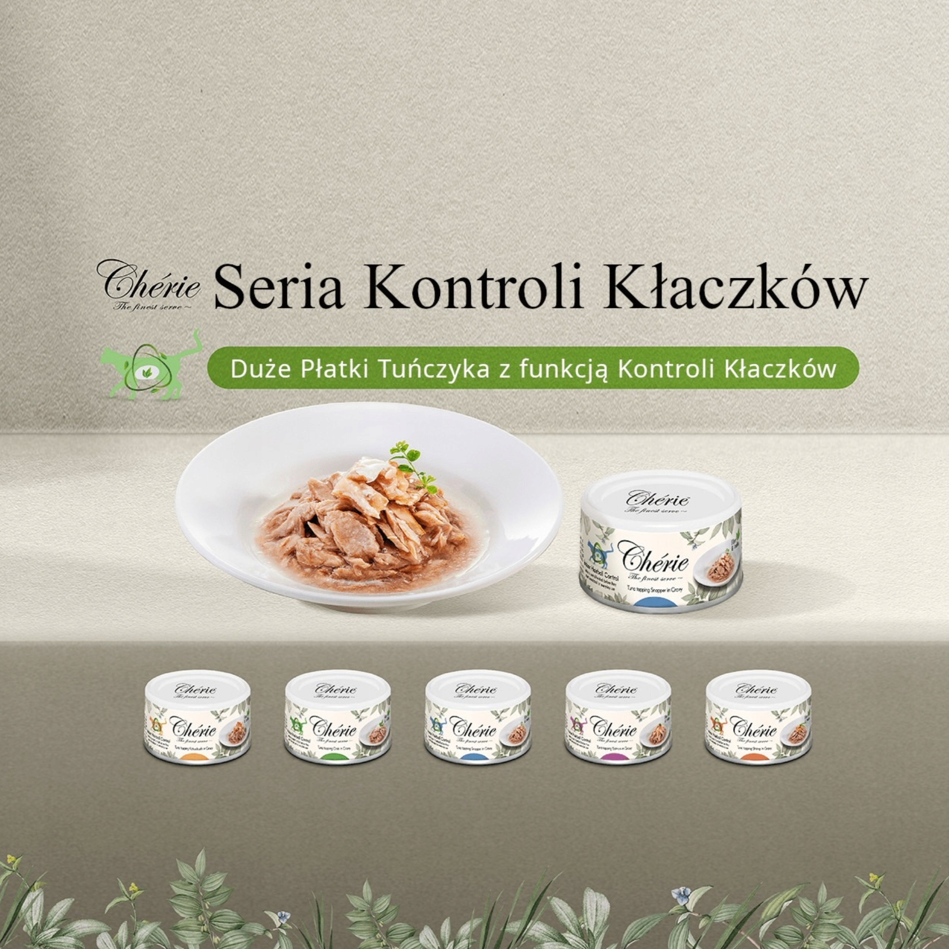 Set Chérie Special Diet Wet Food Tuna with Salmon 80 g + 1 Free Fillet