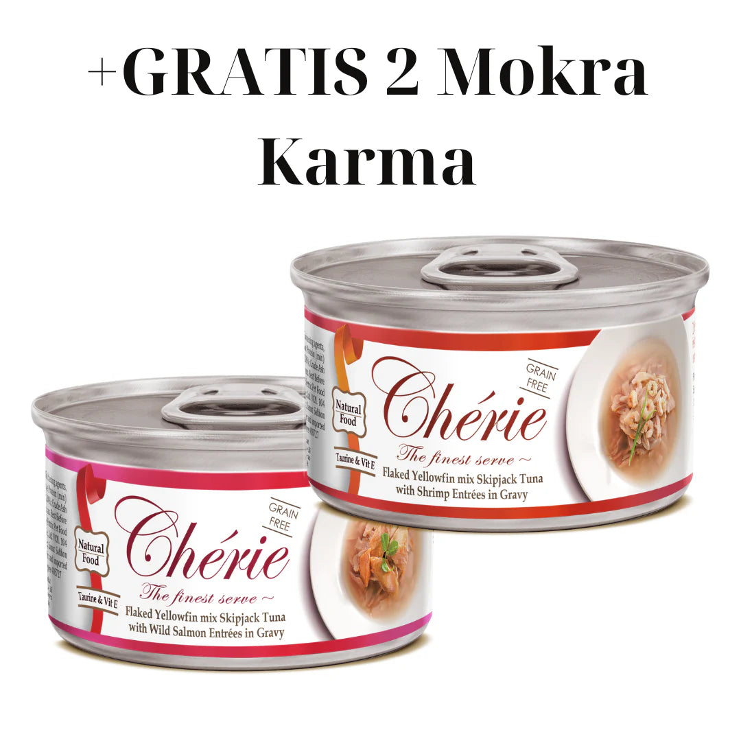 Chérie Dry Food Formula Grain-Free Duck Entrées 2kg.+ Free 2 Wet Food Cans