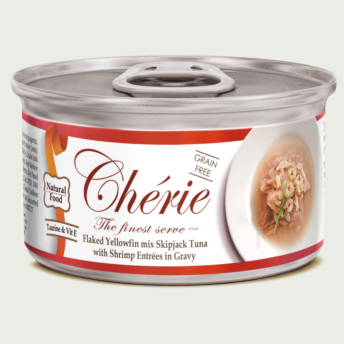 Set | Chérie Signature Gravy Tuna with shrimp in gravy 80g. + 1 Free Fillet