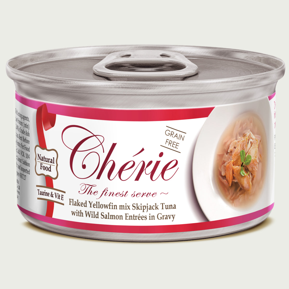 Set | Chérie Signature Gravy Tuna in Gravy adding Salmon 80g. + 1 Free Fillet