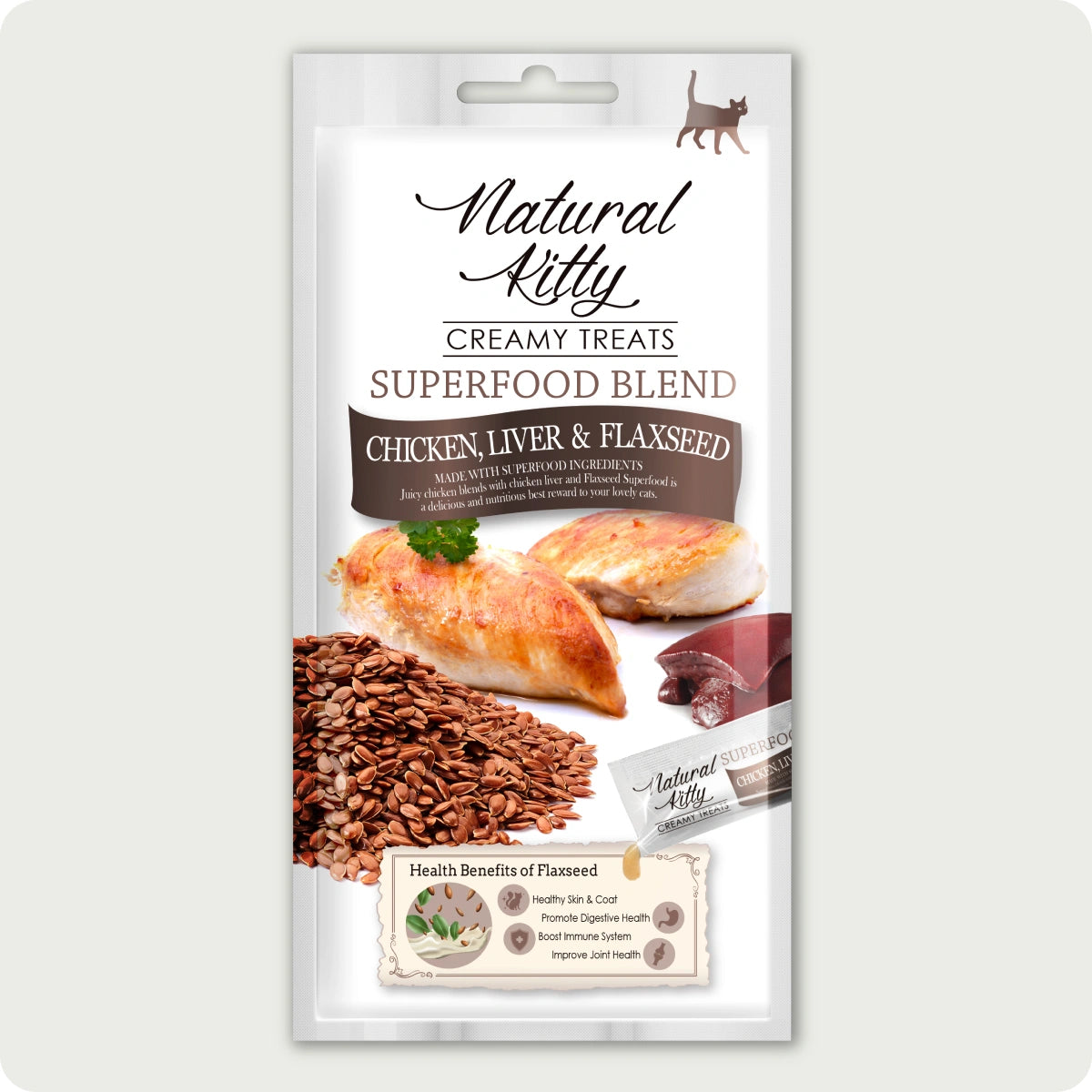 Natural Kitty Creamy Treats Chicken Liver & Flaxseed