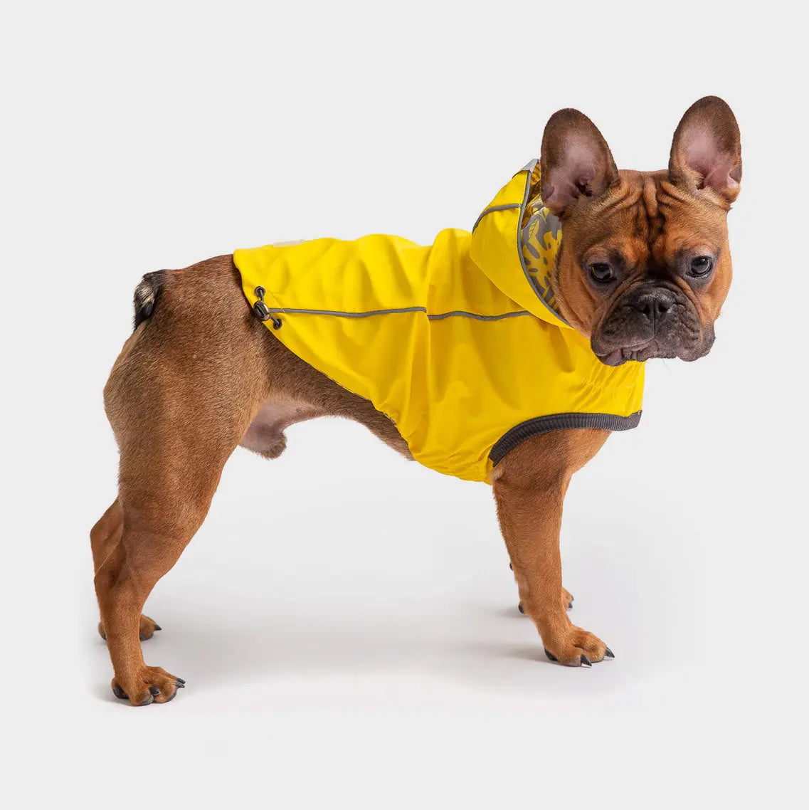 GF Pet Reversible Dog Raincoat | Yellow & Navy Waterproof Jacket